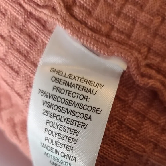 Adrianna Papell Desert Rose Coral Button-Up Cardigan Lg - Picture 5 of 5